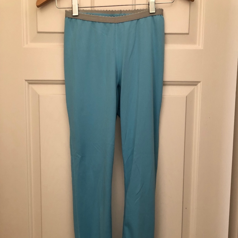 Girl's Thermal Bottom & Top, (set) Lands' End. Med. 10-12, Blue